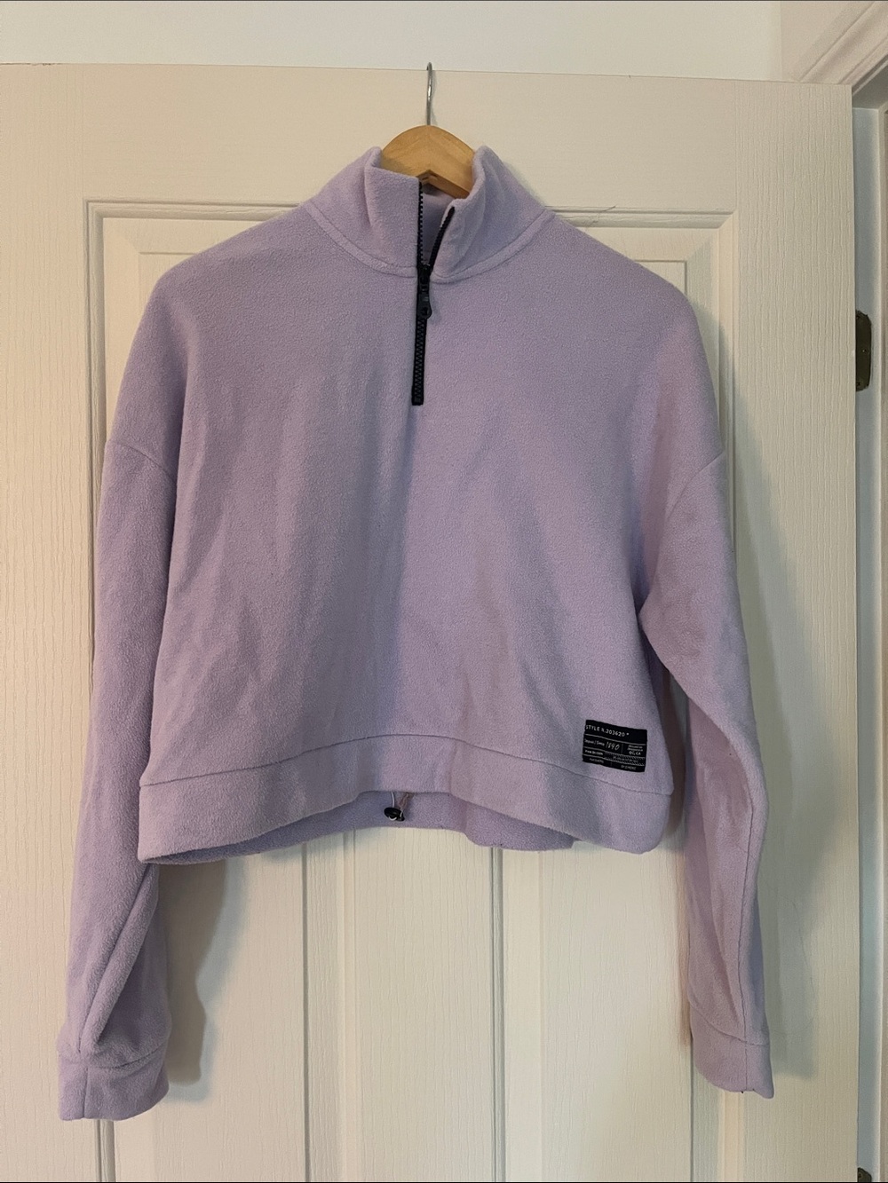 Women's Lavender Quarter-Zip Fleece Top